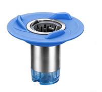 Tapón de drenaje de suelo de ducha con red de filtro magnético, núcleo de alcantarillado de acero inoxidable para baño de 32-77 mm (azul)