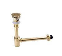 Tapón de drenaje emergente for baño, sifón, fregadero, tubería, desodorización latón, for botella residuos(Brushed Gold 01)
