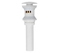 Tapón de drenaje emergente para lavabo de baño, desagüe de cuenca de cobre con función desodorizante, tapón antiobstrucción y resistente al óxido para uso doméstico, blanco (Con agujero)