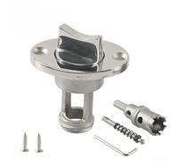 Tapón de drenaje marino de acero inoxidable 316, cortador de agujeros de aleación de 25,5 mm incluido control de flujo de agua, hardware de cubierta, espejo pulido, resistente para barco y yate