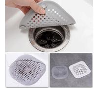Tapón de drenaje para ducha, tapón receptor de pelo, colador de fregadero de cocina, alcantarillado, suelo de baño de silicona, filtro de agua para bañera, accesorios para el hogar White