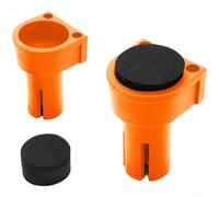 Tapón de espiga de nailon para carpintería con parte superior de goma EVA antideslizante para agujeros de 19 mm y 20 mm, color naranja, diseño compacto para mesa de enrutador y banco de trabajo en