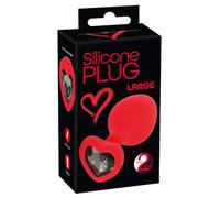 Tapón de estrás de silicona con forma de corazón