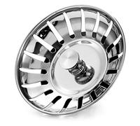 Tapón de fregadero de cocina mejorado de acero inoxidable, tapón de drenaje de repuesto para recogedor de alimentos y pelo, diámetro del agujero del fregadero del Reino Unido 78 mm, 84 mm (78 mm)