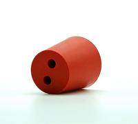 Tapón de Goma con Dos Orificios 29/23 mm, Cierre Hermético para Fermentación, Laboratorio, Mecánica e Industria