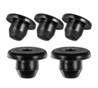 Tapón de Goma para Aceite de Gato Hidráulico 5piezas Negro | Repuesto para Puerto de Aceite, Diseño Plano y Vástago Cónico, 1,4x1,4x1,1cm, 5 Piezas