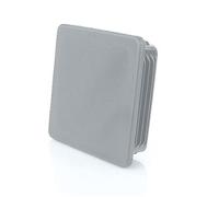 Tapón de lámina para manguera cuadrada de 80 x 80 mm, color gris, polietileno de polietileno y tapas de cubierta, tapa de tubo de plástico resistente, para una protección perfecta