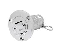 Tapón de llenado de cubierta de acero inoxidable 316 for gasolina, diésel, aguas residuales, 38 mm, pulido espejo, herrajes for embarcaciones, 1 unidad(38mm WASTE)