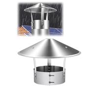 Tapón de lluvia ajustable para chimenea, estufa, tubo de ventilación de horno, resistente a la intemperie y al óxido