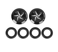 Tapón de manillar de bicicleta de montaña de aleación de aluminio G335 CNC anticorrosión, puños plegables, extremos de manillar, accesorio deportivo para ciclismo (Negra)