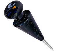 Tapón de narguile con punzón 2 en 1, elegante resina epoxi con punzón de acero inoxidable para facilitar la construcción de la cabeza. Se adapta a cualquier túnel gracias a su forma. (negro)