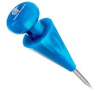 Tapón de narguile con punzón 2 en 1, elegante resina epoxi con punzón de acero inoxidable para facilitar la construcción de la cabeza. Se adapta a cualquier túnel gracias a su forma. (Azul claro)