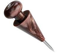 Tapón de narguile con punzón 2 en 1, elegante resina epoxi con punzón de acero inoxidable para facilitar la construcción de la cabeza. Se adapta a cualquier túnel gracias a su forma. (oro rosa)