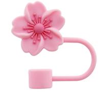 Tapón de paja de flores - Tapón de popote de silicona, puntas de tapón de silicona reutilizables | Tapones protectores de popote, tapones a prueba de polvo, suministros para beber, tapa protectora de
