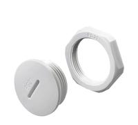 Tapón de plástico impermeable for tubería, rosca M12-M32, junta de nailon, piezas de enmascaramiento, 2, 5 o 10 unidades(Black,M18_2PCS)