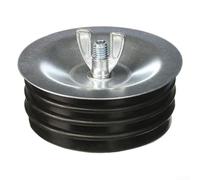 Tapón de prueba de agua de metal con junta de goma, cierre de tubo para sistemas de drenaje y alcantarillado, fácil montaje para trabajos de construcción y mantenimiento, color negro/rojo, paquete de