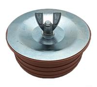 Tapón de prueba de agua de metal con junta de goma, cierre de tubo para sistemas de drenaje y alcantarillado, fácil montaje para trabajos de construcción y mantenimiento, color negro/rojo, paquete de