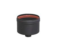 Tapón de purga H esmaltado de color negro 850°C - Ø80 mm para conducción de humos de estufas y chimeneas de pellet