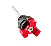 Tapón de relleno de varilla de medición de aceite de motor de motocicleta de aleación de aluminio para motocicletas, motos de cross, ATV compatible con varios modelos (rojo)