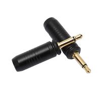 Tapón de reparación de 3,5 mm, Tipo Soldadura, Chapado en Oro, Conector Macho Mono; reemplazo del Conector de Auriculares de 3,5 mm para Focal Clear MG, Celestee, Stellia y Elegia, (Negra)