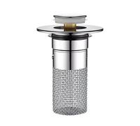 Tapón de repuesto para lavabo, tapón de desagüe desplegable para lavabo, tapón de drenaje emergente, tapón de lavabo de baño, filtro de drenaje desplegable con cesta de filtro de acero inoxidable
