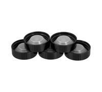 Tapón de Rosca para Botella 38-400 Negro de 5 Piezas, Plástico | Rosca 38-400, Inserto Cónico de Polietileno, Anillo Texturizado, para Botellas de Kombucha