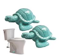 Tapón de rosca para inodoro - Accesorio de baño con forma de tortuga de 2 piezas, tapones decorativos de resina para el fondo del inodoro | creativos para el baño | Bonito diseño de tortuga