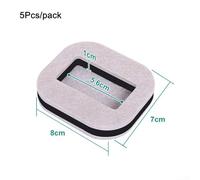 Tapón de rueda de fieltro para silla de oficina, 5 unidades, para almohadillas de muebles, fundas de ruedas para suelos de madera dura, resistente a los arañazos y antideslizante (1)
