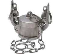 Tapón de seguridad de acero inoxidable Camlock DN 40 (1 1/2'') Tipo DC MIL-C-27487