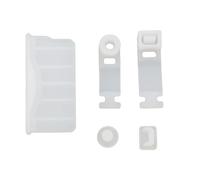 Tapón de silicona antipolvo para New 3DS XL/LL 3DSXL 3DSLL 2DS, Tapón protector a prueba de polvo de la base de carga de auriculares (blanco)