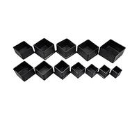 Tapón de silicona for orificios, tapones goma impermeables, 4 piezas, cubierta cuadrada negra for pies mesa, muebles, silla escritorio, patas, junta, tapas extremo tubo, tapa PVC(60 * 60mm)
