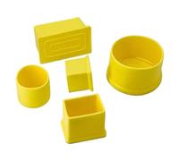 Tapón de silicona for orificios, tapones goma impermeables, 8 tapas amarillas for puntas patas silla, cubierta extremos pies antideslizantes PVC, protectores piso cuadrados for for muebles(25mm)