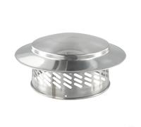 Tapón de tubo de escape de techo de acero inoxidable con forma de paraguas para pared exterior, salida de aire fresco, protege de la intemperie y la intrusión animal (200 mm)