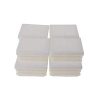 Tapón de tubo de plástico de 38-60mm, tapas de extremo de poste cuadrado for pasamanos, escaleras, tubo de barandilla Newel, blanco(38 * 38mm 8pcs)