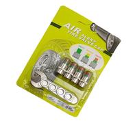Tapón de válvula de neumáticos con alarma de aire, 4 unidades, sensor de advertencia, cubreválvulas para monitoreo de coche, para viajes largos, motocicletas, camiones, SUV, desplazamientos diarios y