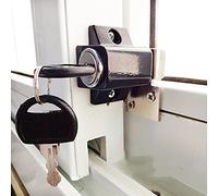 Tapón de ventana deslizante Restrictor de ventilación Cerradura de muebles Hardware de aleación de aluminio resistente con llaves Bloqueo de seguridad para niños