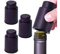 Tapón de vino al vacío, a prueba de fugas, ahorra vino para otro día, sellado al vacío para mayor frescura, gran regalo para los amantes del vino (plástico morado, 4)