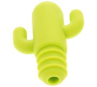 Tapón de Vino Cactus de Silicona Verde, Sellado Hermético | Ajuste para Boca de 1,8 a 2cm, Uso Sencillo, Limpieza Fácil, Diseño Original