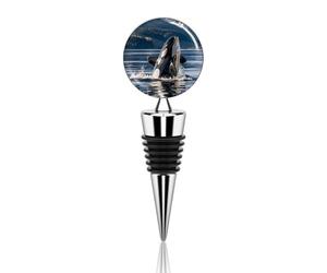 Tapón de vino con diseño de orca, tapones decorativos para champán, tapones de corcho al vacío para bebidas con sello de goma, botellas reutilizables para bodas, vacaciones, cumpleaños, fiestas y re