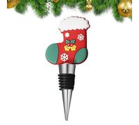 Tapón de vino de Navidad - Tapones para botellas de vidrio, decoraciones de botellas decorativas, diseños de vacaciones | Tapones portátiles para botellas de cerveza y vino, tapones para botellas de