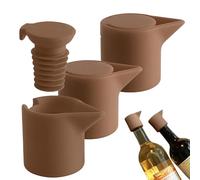 Tapón de vino de silicona - Tapón para champán - 3 piezas de silicona para conservación del vino - Casa Picnic Restaurante