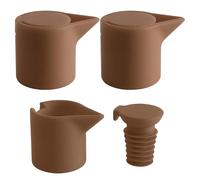 Tapón de vino de silicona, tapón reutilizable para champán, 3 piezas de silicona para conservación del vino casa de picnic restaurante