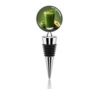 Tapón de vino decorativo de metal para botellas de vino, elegante, reutilizable, a prueba de fugas, jugo de frutas verdes, corchos de vino para regalos, bares, vacaciones, fiestas, bodas