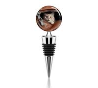 Tapón de vino divertido, accesorios de regalo para mujeres y hombres, con bolsillo de cuero con cremallera y aleación de zinc, reutilizable, ideal para bares, fiestas y bodas.