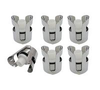 Tapón de vino hermético al vacío con clip de acero para champán, cerveza y vinos espumosos, botellas de corcho y silicona, 2/4/6/8 piezas