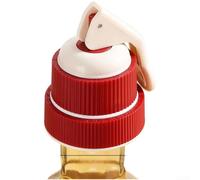 Tapón de vino integrado con temporizador con capacidad de sellado al vacío y construcción de ABS para una conservación consistente de la botella (rojo)