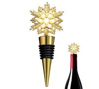 Tapón de vino - Tapón de botella de vino de Navidad, tapón de vino para vino, resellador de botellas de vino reutilizable, copo de nieve de Navidad, tapones de botellas de metal para el hogar