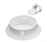 Tapón decorativo de plástico para ventilación de aire acondicionado montado en la pared, diseño de malla redonda compatible con aberturas de 40 mm a 150 mm (100)
