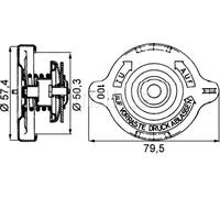 Tapón del depósito del radiador CRB 14 000P MAHLE para PORSCHE 944 928