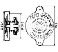 Tapón del depósito del radiador CRB 15 000P MAHLE